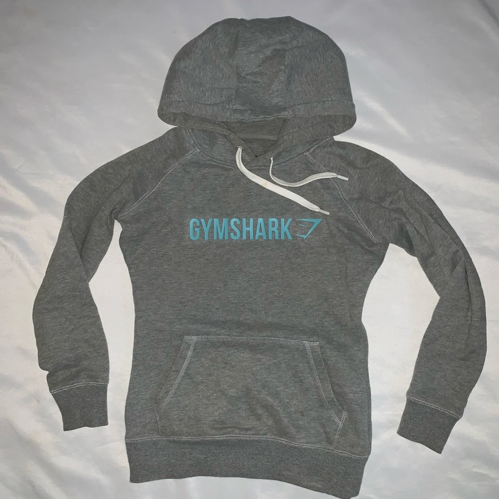 Gymshark Gray Teal Hoodie Size Small